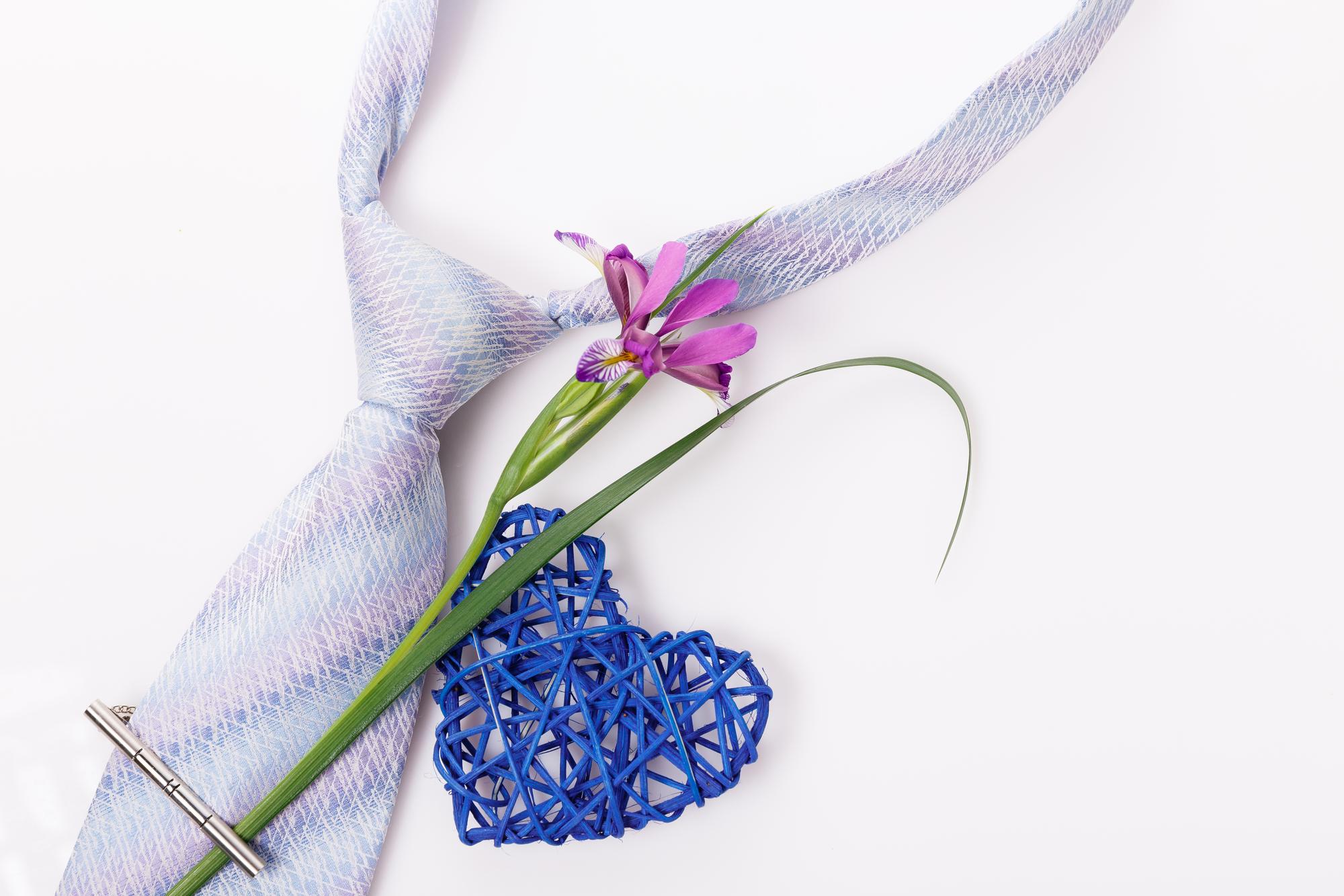 Close-up floral embroidery on silk